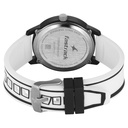Fastrack Zine Quartz Analog White Dial White Silicone Strap Watch For Guys
