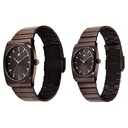 Fastrack Mixmatched Quartz Analog Multicoloured Dial Two Toned Stainless Steel Strap Watch For Couple