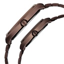 Fastrack Mixmatched Quartz Analog Multicoloured Dial Two Toned Stainless Steel Strap Watch For Couple