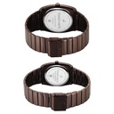 Fastrack Mixmatched Quartz Analog Multicoloured Dial Two Toned Stainless Steel Strap Watch For Couple