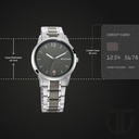 Titan Men's Timeless Style Watch: Refined Anthra Dial and Metal Strap