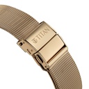Titan Edge Whimsey Quartz Analog Brown Dial Golden Stainless Steel Strap Watch For Women