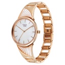 Titan Raga Power Pearls Quartz Analog Mother of Pearl Dial Rose Gold Metal Strap Watch For Women