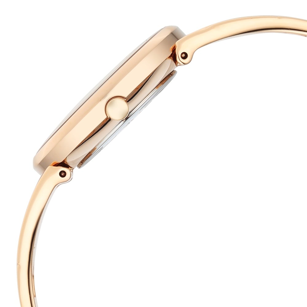 Titan Raga Power Pearls Quartz Analog Mother of Pearl Dial Rose Gold Metal Strap Watch For Women