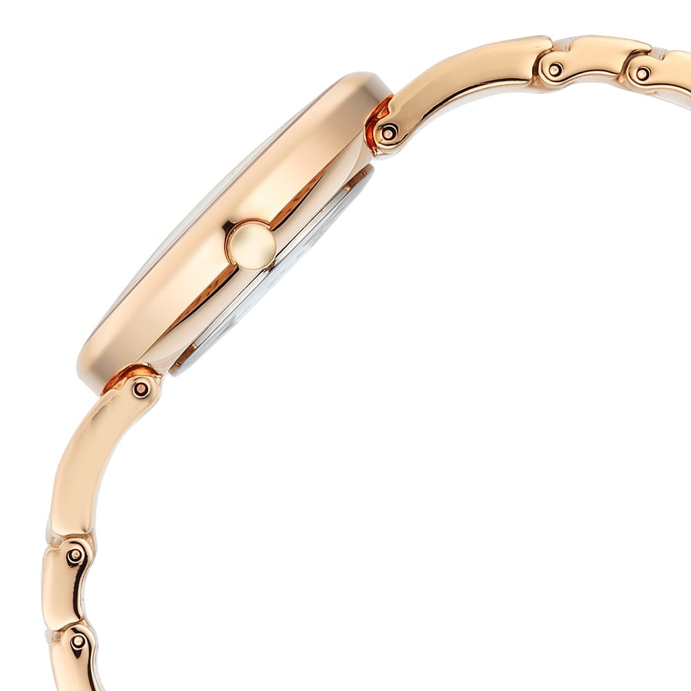 Titan Raga Power Pearls Quartz Analog Mother of Pearl Dial Rose Gold Metal Strap Watch For Women