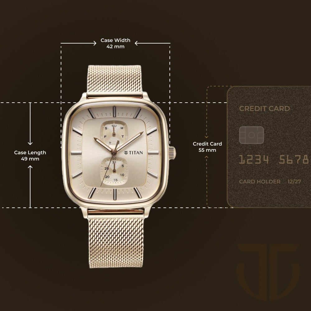 Titan Avant Garde Silver Dial Quartz Multifunction Stainless Steel Strap watch for Men