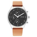 Titan Neo Black Dial Quartz Multifunction Leather Strap watch for Men