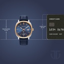 Titan Classique Suave Analog with Blue Dial Blue Leather Strap Watch for Men