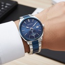Titan Classique Suave Analog with Blue Dial Silver and Blue Stainless Steel Strap Watch for Men