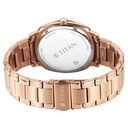 Titan Classique Suave Analog with Brown Dial Rose Gold Stainless Steel Strap Watch for Men