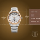 Titan Astral Concealed Automatic Analog with Silver White Dial Stainless Steel Strap Watch for Men