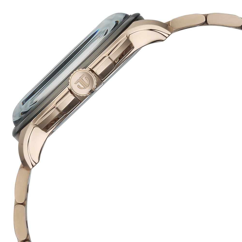 Titan Classique Four Eye Multifunction Analog with Anthracite Dial Carnation Gold Stainless Steel Strap Watch for Men