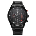 Fastrack Opulence Sun Moon Chronograph Black Dial Black Metal Strap Analog Quartz Watch For Guys