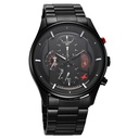 Fastrack Opulence Sun Moon Chronograph Black Dial Black Metal Strap Analog Quartz Watch For Guys