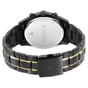 Titan Black and Gold Anthracite Dial Analog Stainless Steel Strap watch for Men