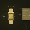Titan Golden Dial Analog with DateMetal Strap watch for Men
