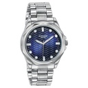 Poze By Sonata Quartz Analog Blue Dial Silver Metal Strap Watch For Men