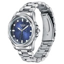 Poze By Sonata Quartz Analog Blue Dial Silver Metal Strap Watch For Men