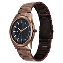 Fastrack Wild Quartz Analog Black Dial Brown Metal Strap Watch For Guys