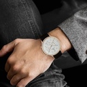 Titan Quartz Multifunction White Dial Leather Strap Watch for Men