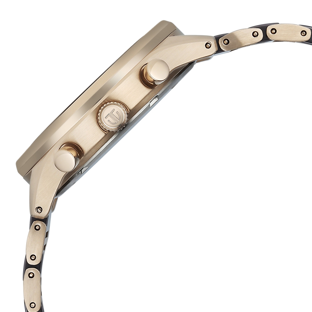 Titan Classique Ceramic Fusion Men's Multi-Function Watch with Glossy Steel Case & Mineral Crystal