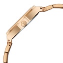 Titan  Purple Time Deluxe Quartz Analog Brown Dial Rose Gold Metal Strap Watch For Women