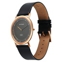 Titan Edge Quartz Analog Anthracite Dial Black Leather Strap Watch For Men