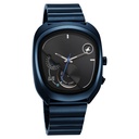 Fastrack UFO Quartz Multifunction Black Dial Blue Stainless Steel Strap Watch For Guys