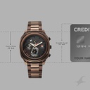 Fastrack Kronos Guys Chronograph Watch With Date Black Dial & Brown Stainless Steel Strap