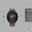 Fastrack Kronos Guys Chronograph Watch With Date Black Dial & Brown Leather Strap