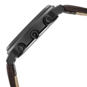 Fastrack Kronos Guys Chronograph Watch With Date Black Dial & Brown Leather Strap