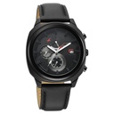 Fastrack Kronos Guys Chronograph Watch With Date Black Dial & Black Leather Strap