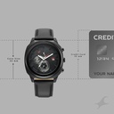 Fastrack Kronos Guys Chronograph Watch With Date Black Dial & Black Leather Strap