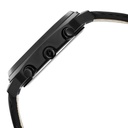 Fastrack Kronos Guys Chronograph Watch With Date Black Dial & Black Leather Strap