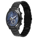 Fastrack Kronos Guys Chronograph Watch With Date Blue Dial & Black Stainless Steel Strap
