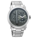 Fastrack Pulse IV Dual Time Analog Watch with Green Dial & Silver Stainless Steel Strap For Guys