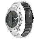 Fastrack Pulse IV Dual Time Analog Watch with Green Dial & Silver Stainless Steel Strap For Guys