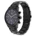 Titan Men's Metropolitan Charm: Men's Multifunctional Black Watch with Metallic Accents