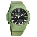 Fastrack Streetstyle Quartz Digital Black Dial Green PU Strap Watch For Guys