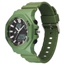 Fastrack Streetstyle Quartz Digital Black Dial Green PU Strap Watch For Guys