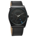 Fastrack Stunners Quartz Analog Black Dial Black Leather Strap Watch For Guys