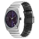 Fastrack Stunners Quartz Analog Purple Dial Silver Stainless Steel Strap Watch For Guys