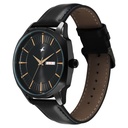 Fastrack Stunners Quartz Analog Black Dial Black Leather Strap Watch For Guys