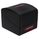 Titan Men's Metropolitan Charm: Men's Multifunctional Black Watch with Metallic Accents