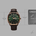 Fastrack Stunners Quartz Analog Green Dial Brown Leather Strap Watch For Guys