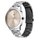 Fastrack Stunners Quartz Analog Beige Dial Silver Stainless Steel Strap Watch For Guys
