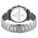 Fastrack Stunners Quartz Analog Beige Dial Silver Stainless Steel Strap Watch For Guys