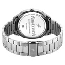 Fastrack Stunners Quartz Analog Purple Dial Silver Stainless Steel Strap Watch For Guys