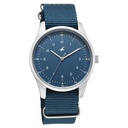 Fastrack Stunners Quartz Analog Blue Dial Blue Nylon Strap Watch For Guys