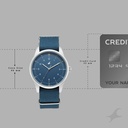 Fastrack Stunners Quartz Analog Blue Dial Blue Nylon Strap Watch For Guys